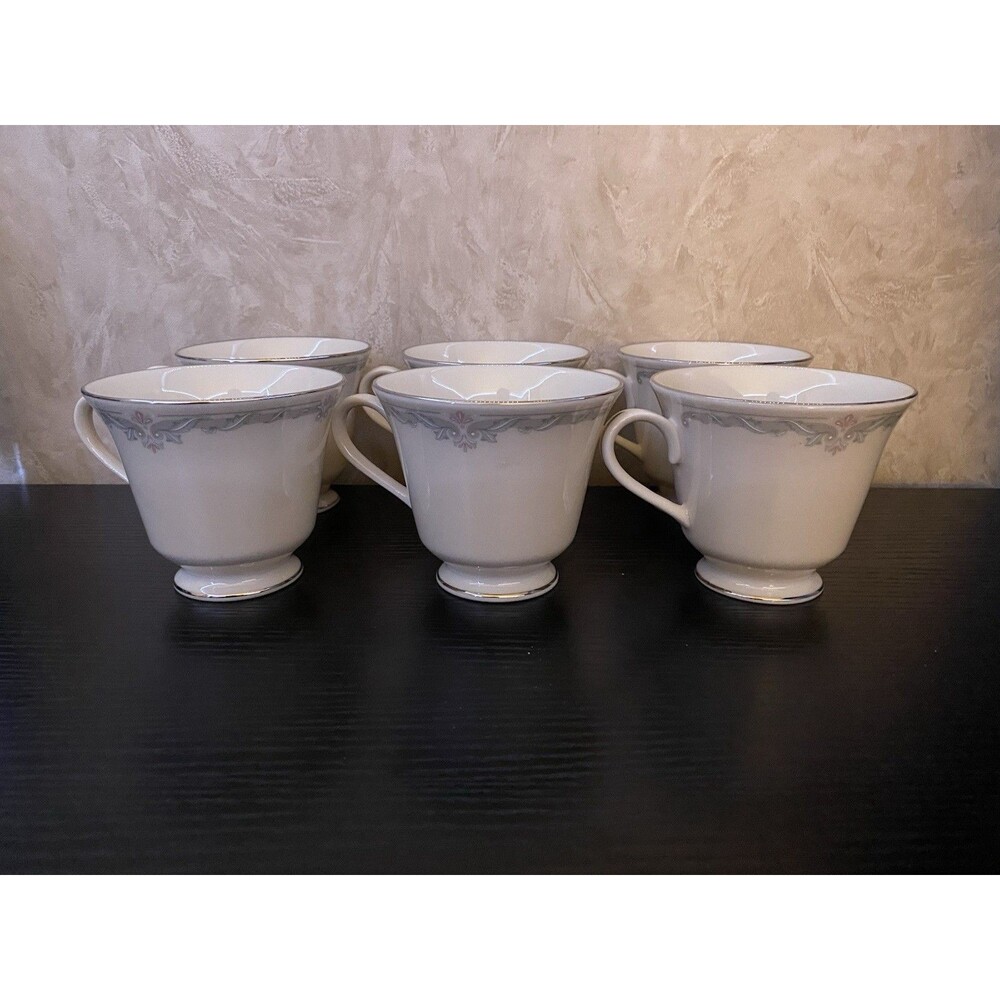 Lenox Kingston footed tea cups set of 6 fine china discontinued